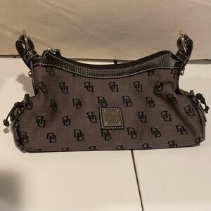 Dooney & Bourke Black and Tan Shoulder Bag